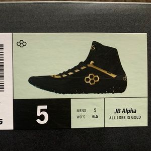 Rudis size 5 wrestling shoes Jordan Burroughs all I see is gold